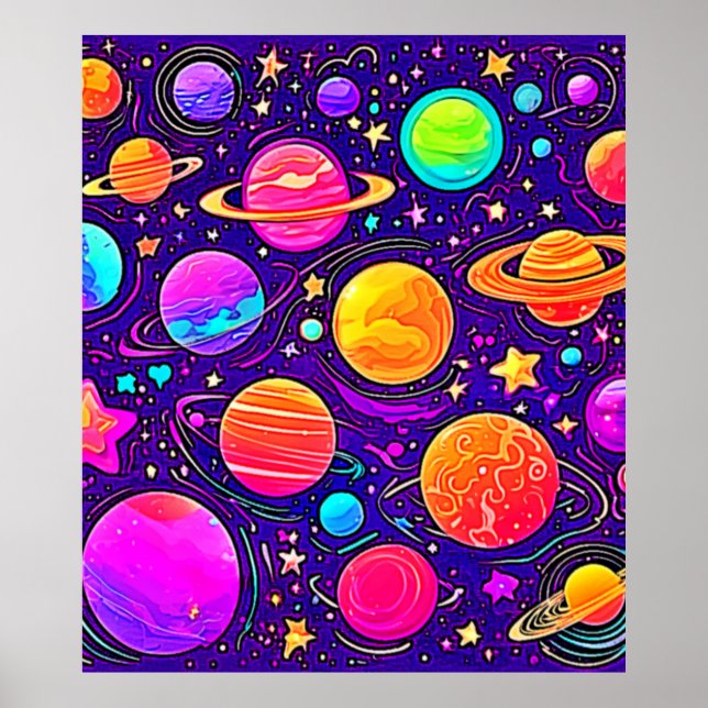 Whimsical galax i mjuka nyanser poster (Framsidan)