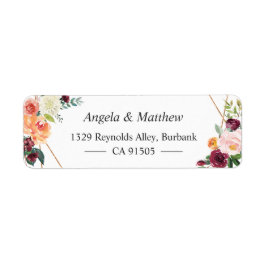 Whimsical Garden Bloom Blommigt Botaniskt Returadress Etikett