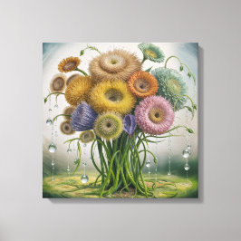 Whimsical Garden Blooms Canvastryck