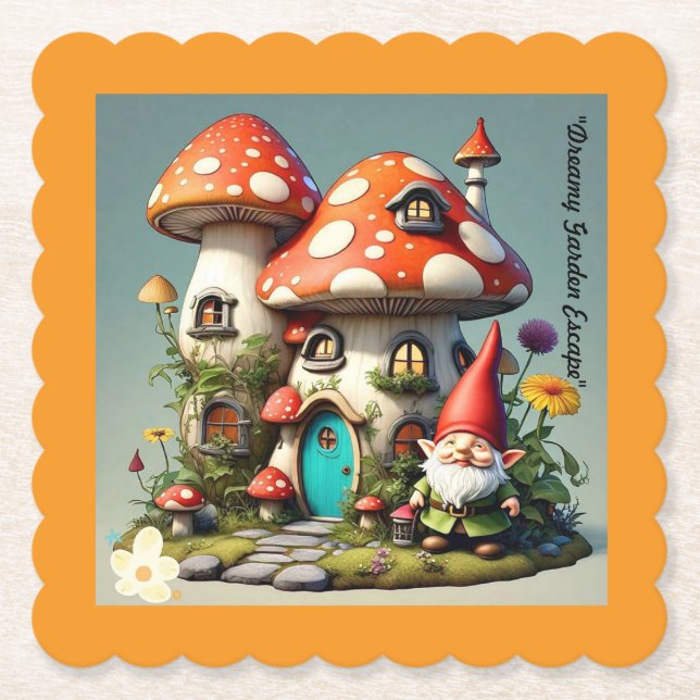 "Whimsical Garden Escape" Underlägg Papper (Framsida)