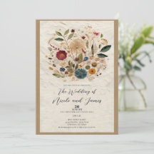 Whimsical Garden Pressade Blommor Boho Bröllop
