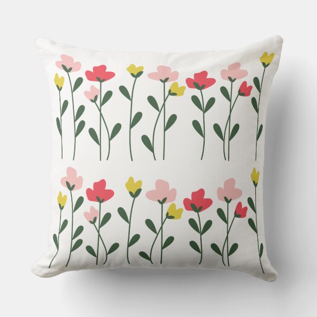 Whimsical Garden Rows Pillows Kudde (Framsida)