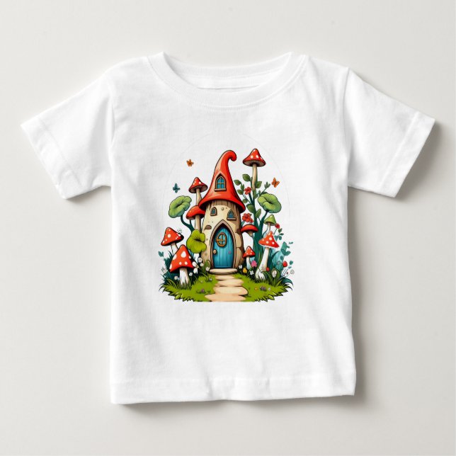 Whimsical Garden Scene T Shirt (Framsida)
