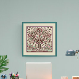 Whimsical Garden Träd: Art nouveau Symphony Poster