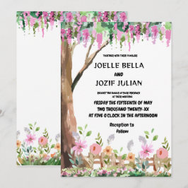 Whimsical Garden Wildblomsbröllopsinbjudan Inbjudningar