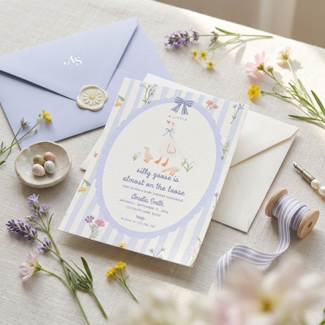 Whimsical Gås Trädgård Baby Shower Inbjudningar (Skapare uppladdad)