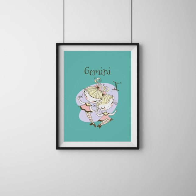Whimsical Gemini Twin Girls Poster (Skapare uppladdad)