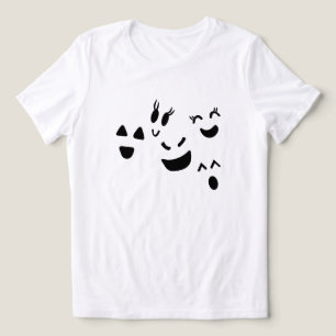 Whimsical Ghost Face Söt Halloween T Shirt