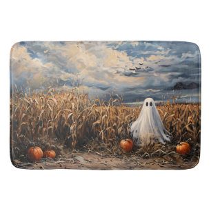 Whimsical Ghost Maj Fält Pumpkins Badrumsmatta