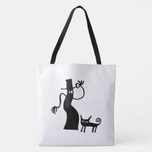 Whimsical Ghost och Cat Tygkasse