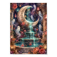 Whimsical Ghosts Magic Moon Fontän Whimsigoth