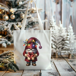 Whimsical Gift Giving Christmas Gnome Tygkasse