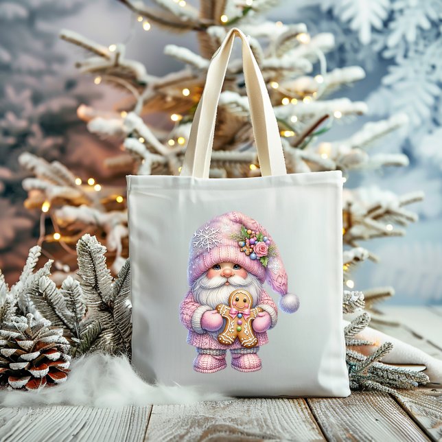 Whimsical Gingerbread Christmas Gnome Tygkasse (Skapare uppladdad)