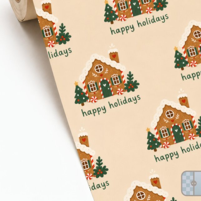 Whimsical Gingubbhus God Jul  Presentpapper (Skapare uppladdad)