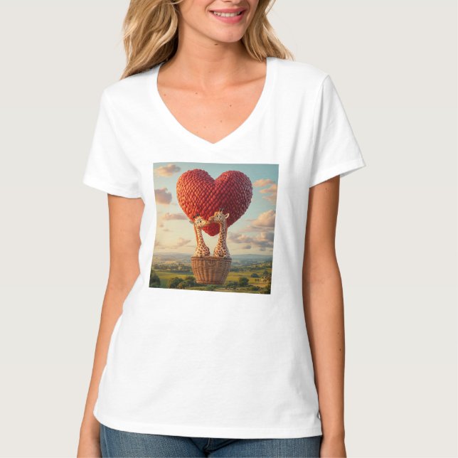 Whimsical Giraffe par Luftballong T-Shirt - (Framsida)
