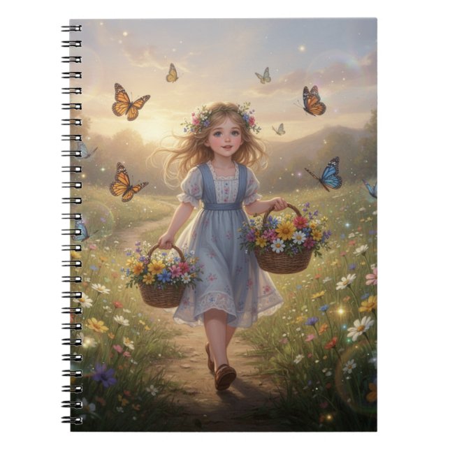 Whimsical Girl Anteckningsbok (Framsidan)