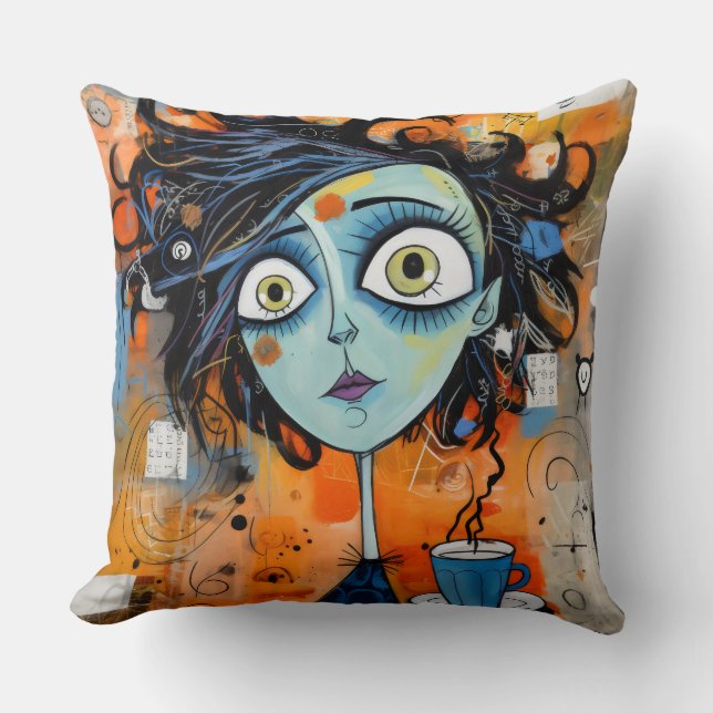  Whimsical Girl Julianna Doodlewell Kudde (Framsida)