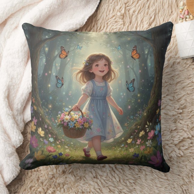 Whimsical Girl  Kudde (Filt)