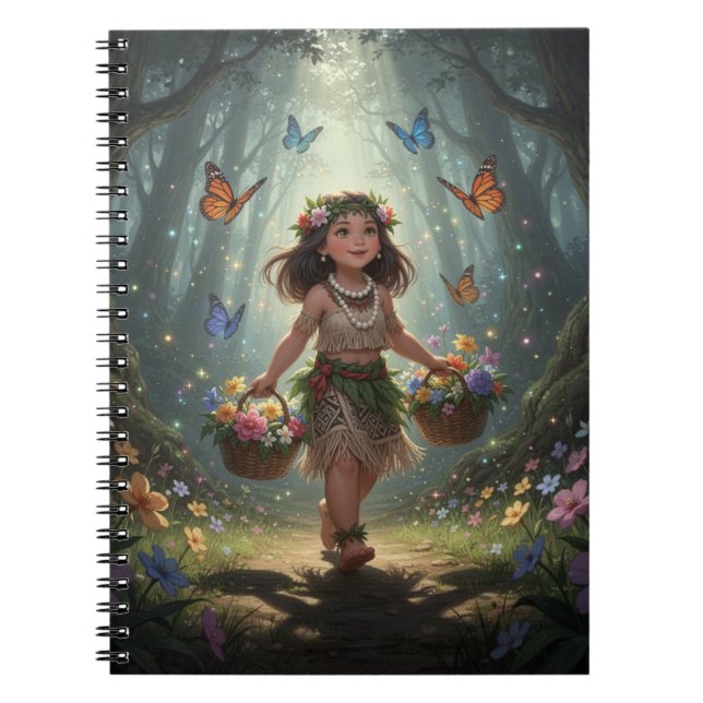 Whimsical Girl Notebook Anteckningsbok (Framsidan)