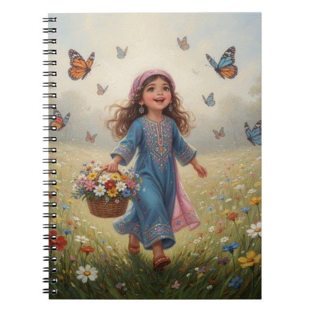 Whimsical Girl Notebook Anteckningsbok (Framsidan)