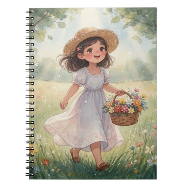 Whimsical Girl Notebook Anteckningsbok (Framsidan)