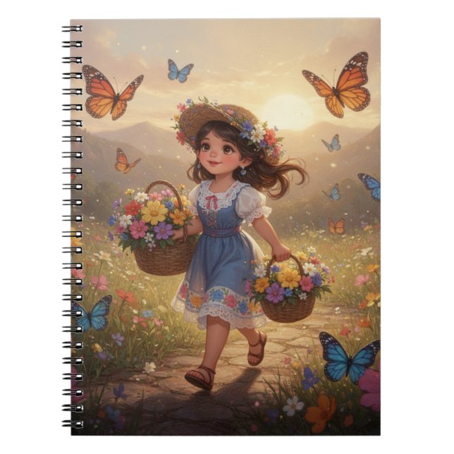 Whimsical Girl Notebook Anteckningsbok (Framsidan)