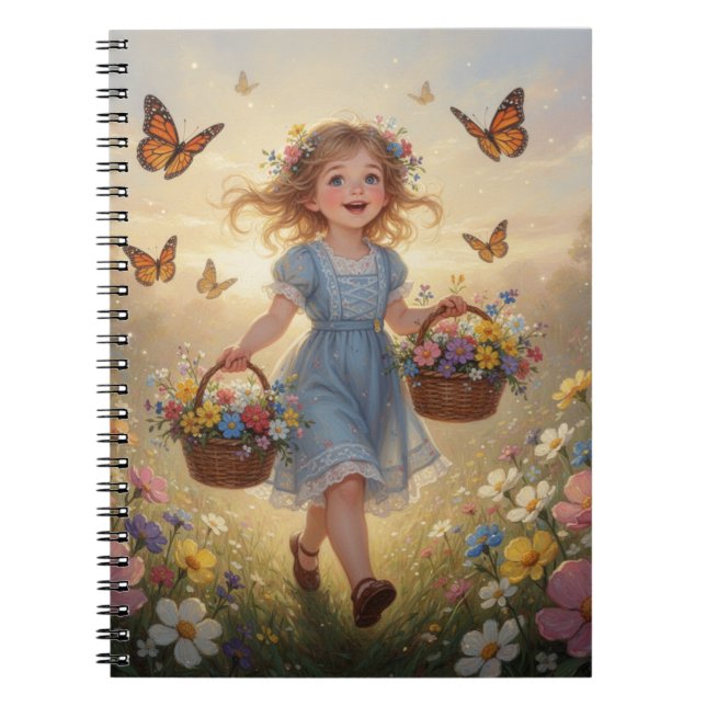 Whimsical Girl Notebook Anteckningsbok (Framsidan)