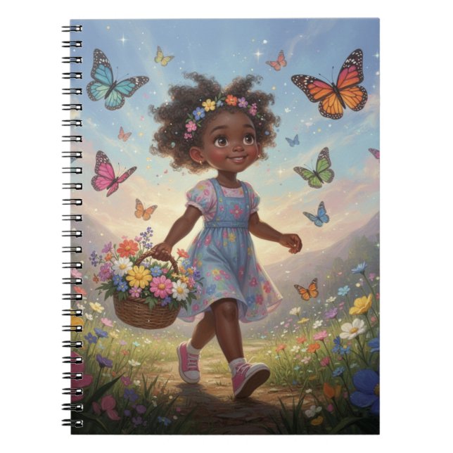 Whimsical Girl Notebook Anteckningsbok (Framsidan)