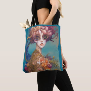 Whimsical Girls Ansikte Nymph Fairy Witch Magic To Tygkasse