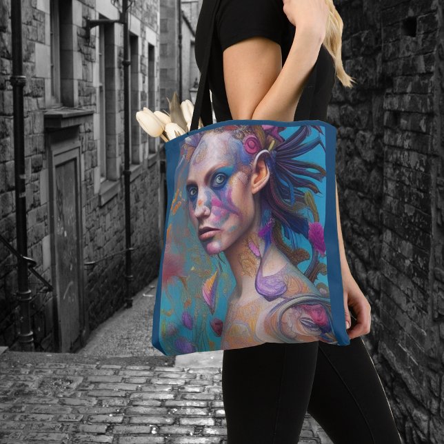 Whimsical Girls Ansikte Nymph Fairy Witch Magic To Tygkasse (Skapare uppladdad)