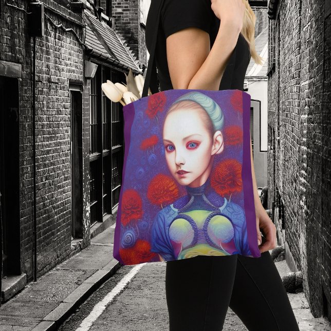 Whimsical Girls Ansikte Nymph Fairy Witch Magic To Tygkasse (Skapare uppladdad)