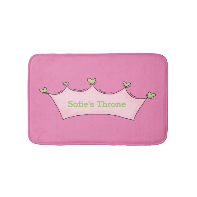 Whimsical Girly Krona Anpassningsbar Toilet Mat Badrumsmatta (Framsidan)