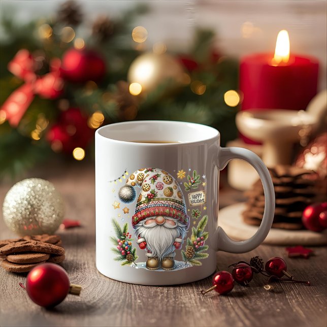 Whimsical Glad helg Gnome Kaffemugg (Skapare uppladdad)