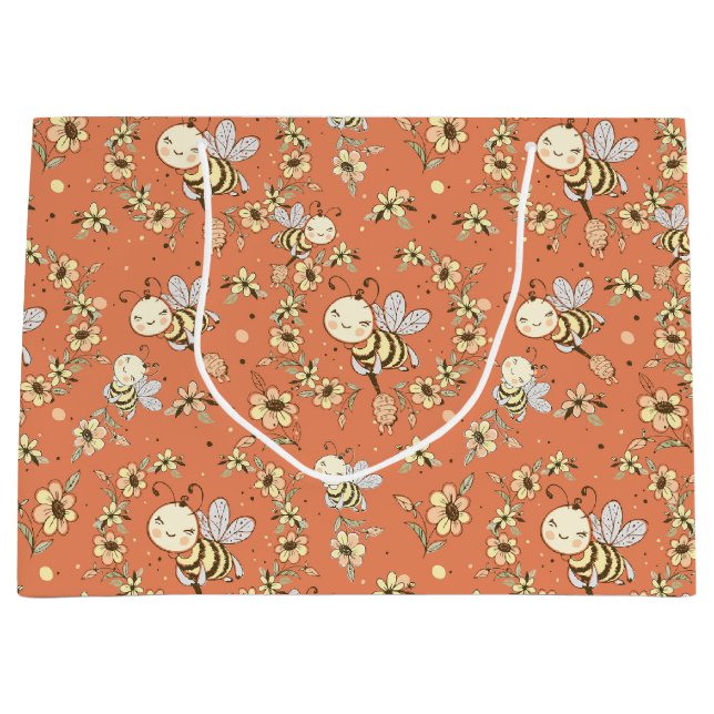 Whimsical Glad Humla och Blommor (Framsidan)