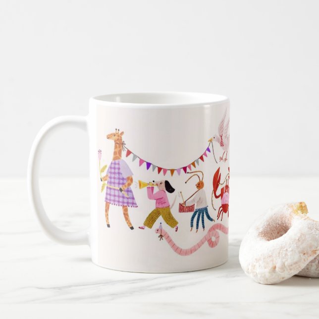 Whimsical Glädjeparad – The KindOnes Stil Kaffemugg (Med munk)