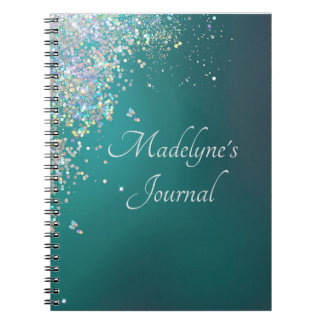 Whimsical Glittery Script Journal Anteckningsbok