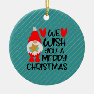 Whimsical Gnome - God jul Hearts Julgransprydnad Keramik