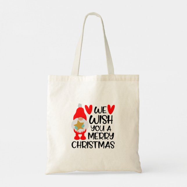 Whimsical Gnome - God jul Hearts Tygkasse (Baksida)