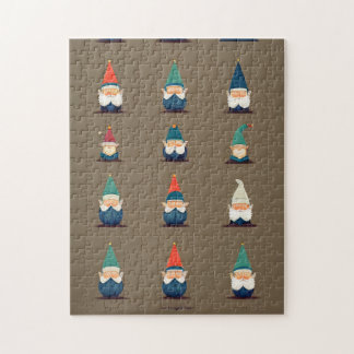 Whimsical Gnome Line-up Puzzle Pussel