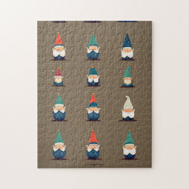 Whimsical Gnome Line-up Puzzle Pussel (Vertikal)