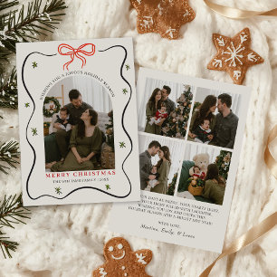Whimsical God Jul Familjefoto Julkort