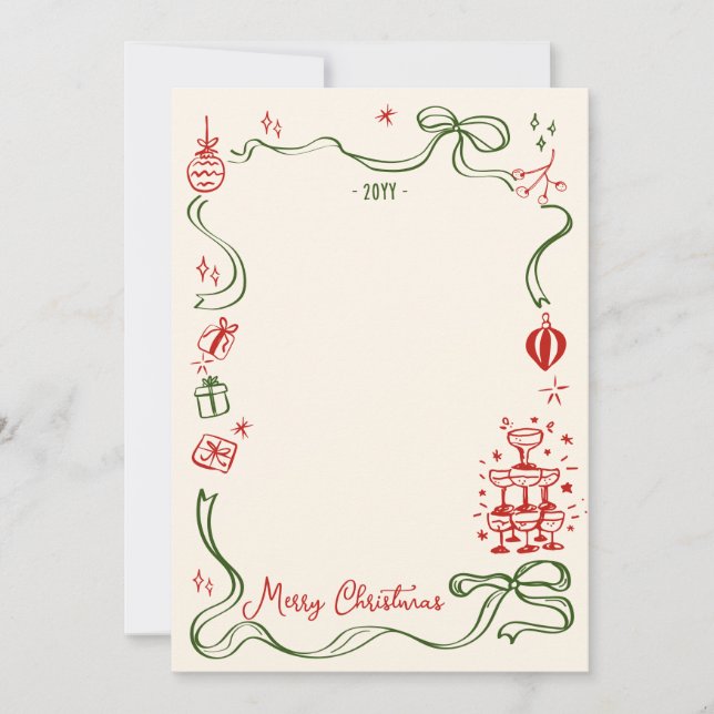 Whimsical God jul Helgdag Card Meddelande (Framsida)