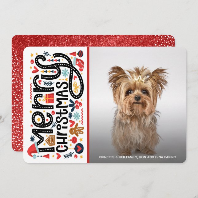 Whimsical God jul Photo Julkort (Fram/baksida)