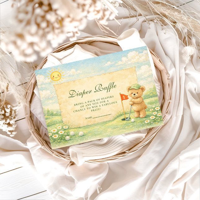 Whimsical Golf Story Diapper Raffle Tilläggskort (Skapare uppladdad)