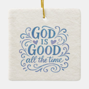 Whimsical Good är bra typografi Julgransprydnad Keramik