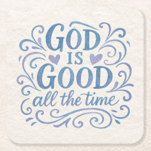Whimsical Good is Good Typografi Underlägg Papper Kvadrat