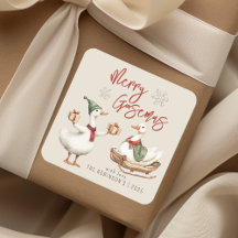 Whimsical Goose Jul Presente