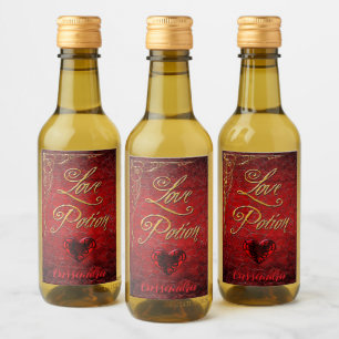 Whimsical Goth Kärlek Potion Vinetikett