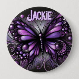 Whimsical Gothic Butterfly Purple Personalized Knapp