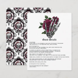 Whimsical gotisk bröllopsgäst detaljer tilläggskort